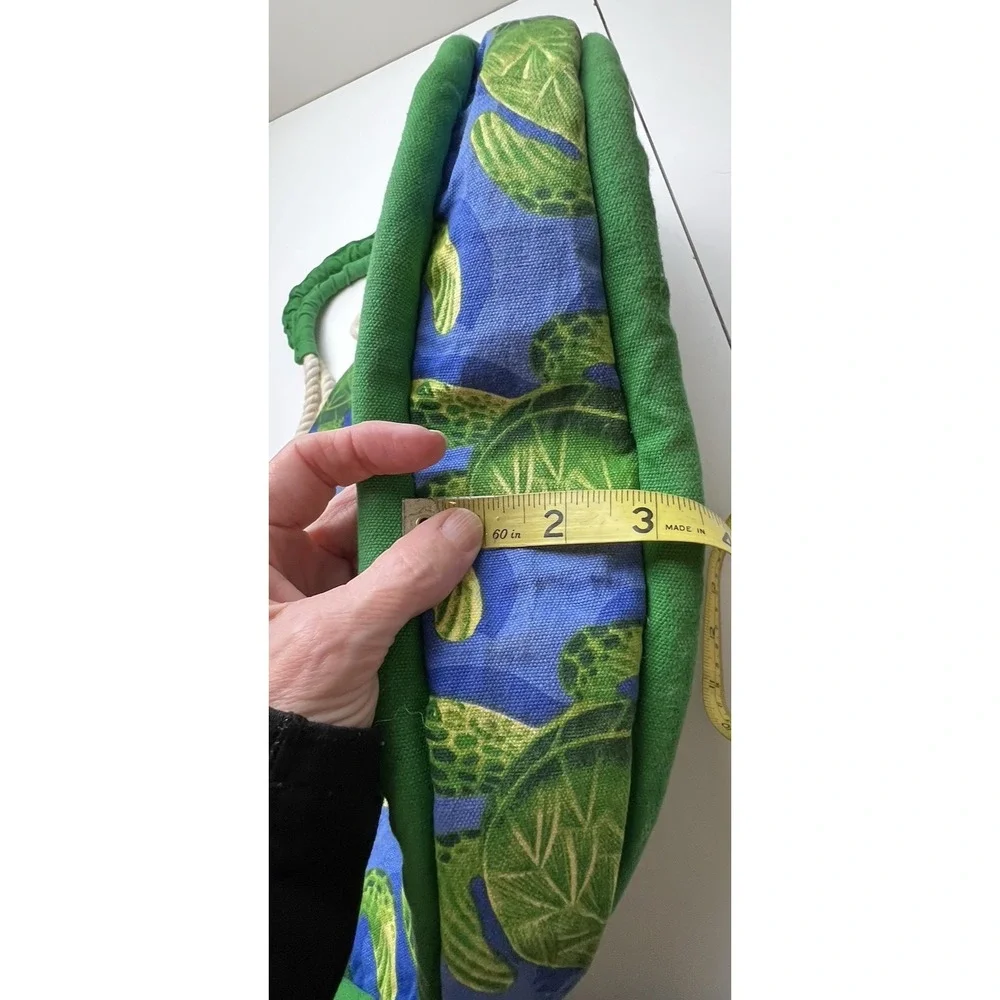 Karwan Sun N Sand Cotton Canvas Tote Bag Tropical Turtles Beach